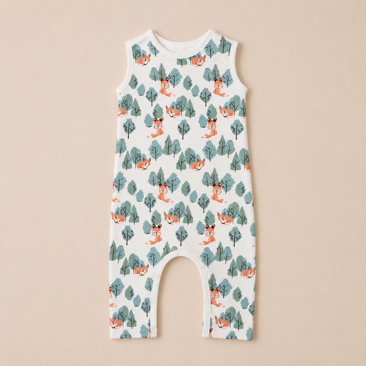 SLEEVELESS ROMPER- CRAFTY FOX - ITSYBOO