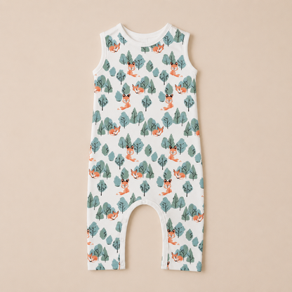 SLEEVELESS ROMPER- CRAFTY FOX - ITSYBOO