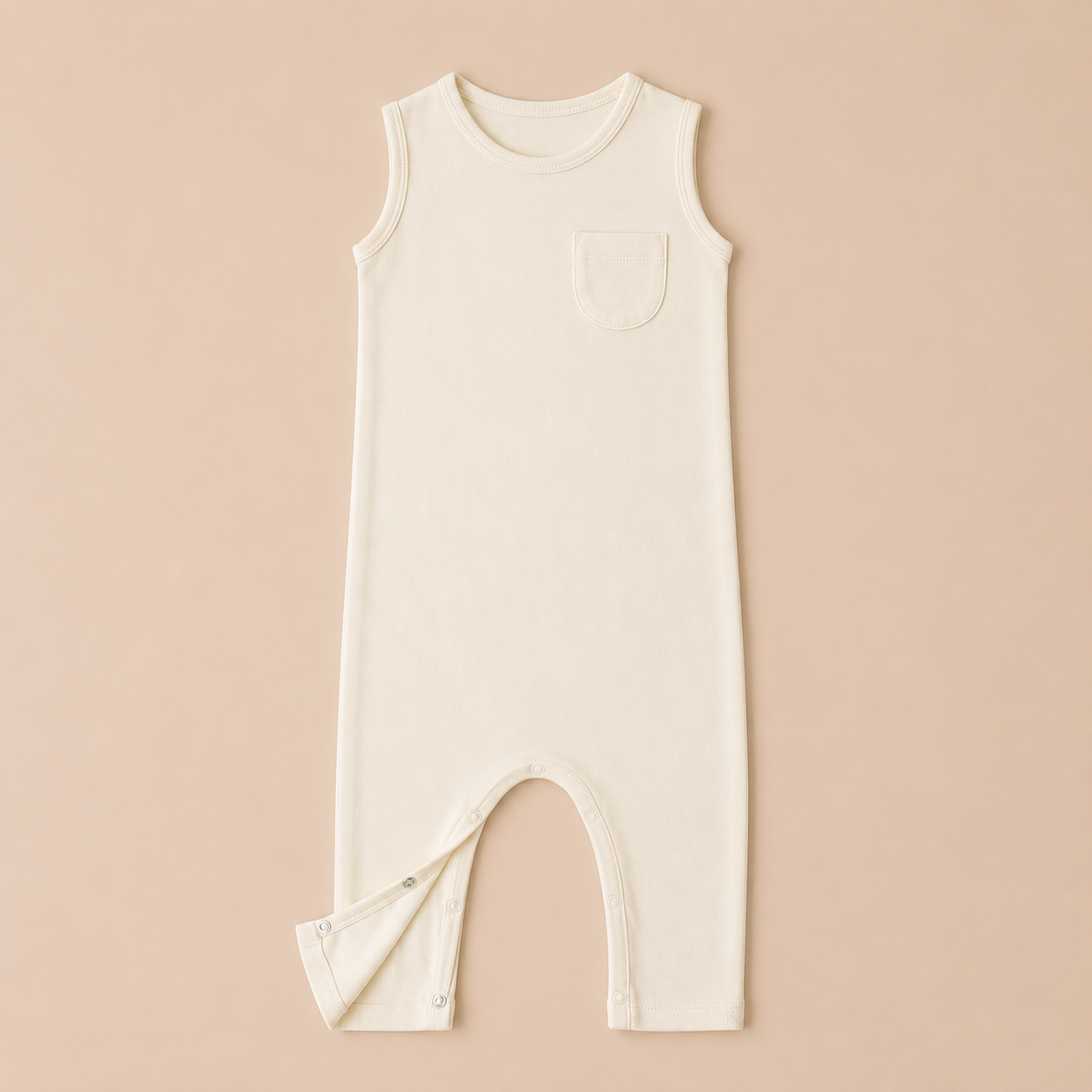 SLEEVELESS ROMPER- CHALK WHITE - ITSYBOO