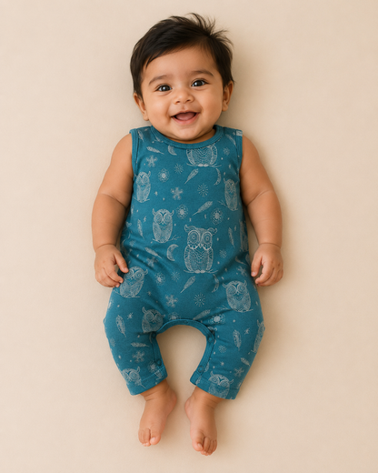 SLEEVELESS ROMPER- HOOT HOOT OWL - ITSYBOO