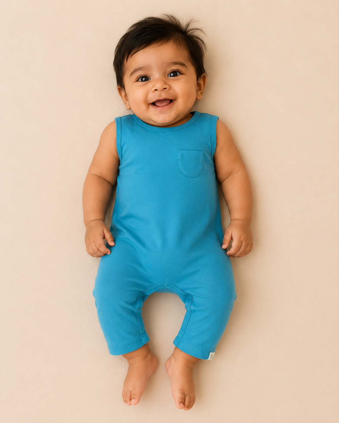 SLEEVELESS ROMPER- SNOW FOAM - ITSYBOO