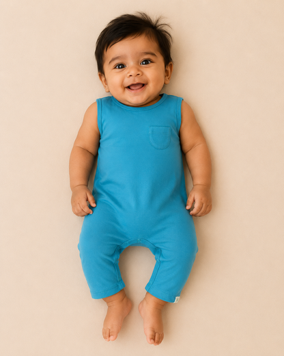 SLEEVELESS ROMPER- SNOW FOAM - ITSYBOO