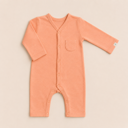 FULL SLEEVE ROMPER- CORAL BLUSH - ITSYBOO