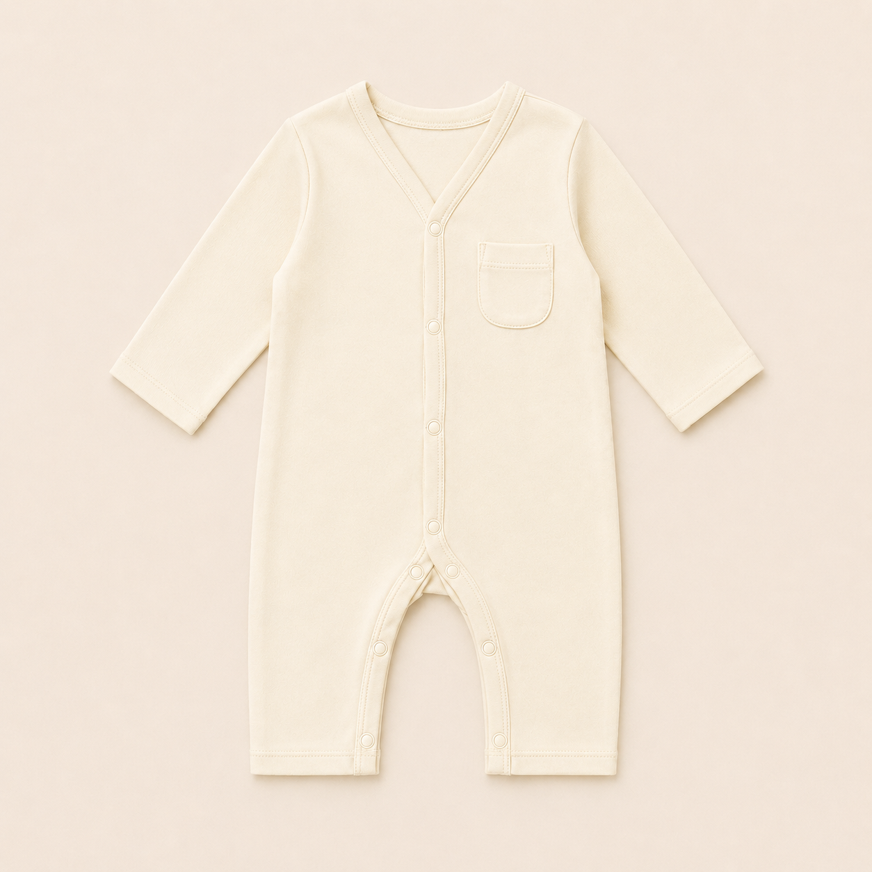 FULL SLEEVE ROMPER- CHALK WHITE - ITSYBOO