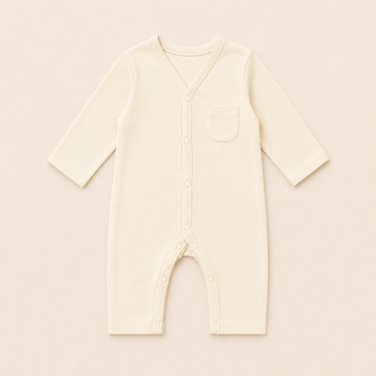 FULL SLEEVE ROMPER- CHALK WHITE - ITSYBOO
