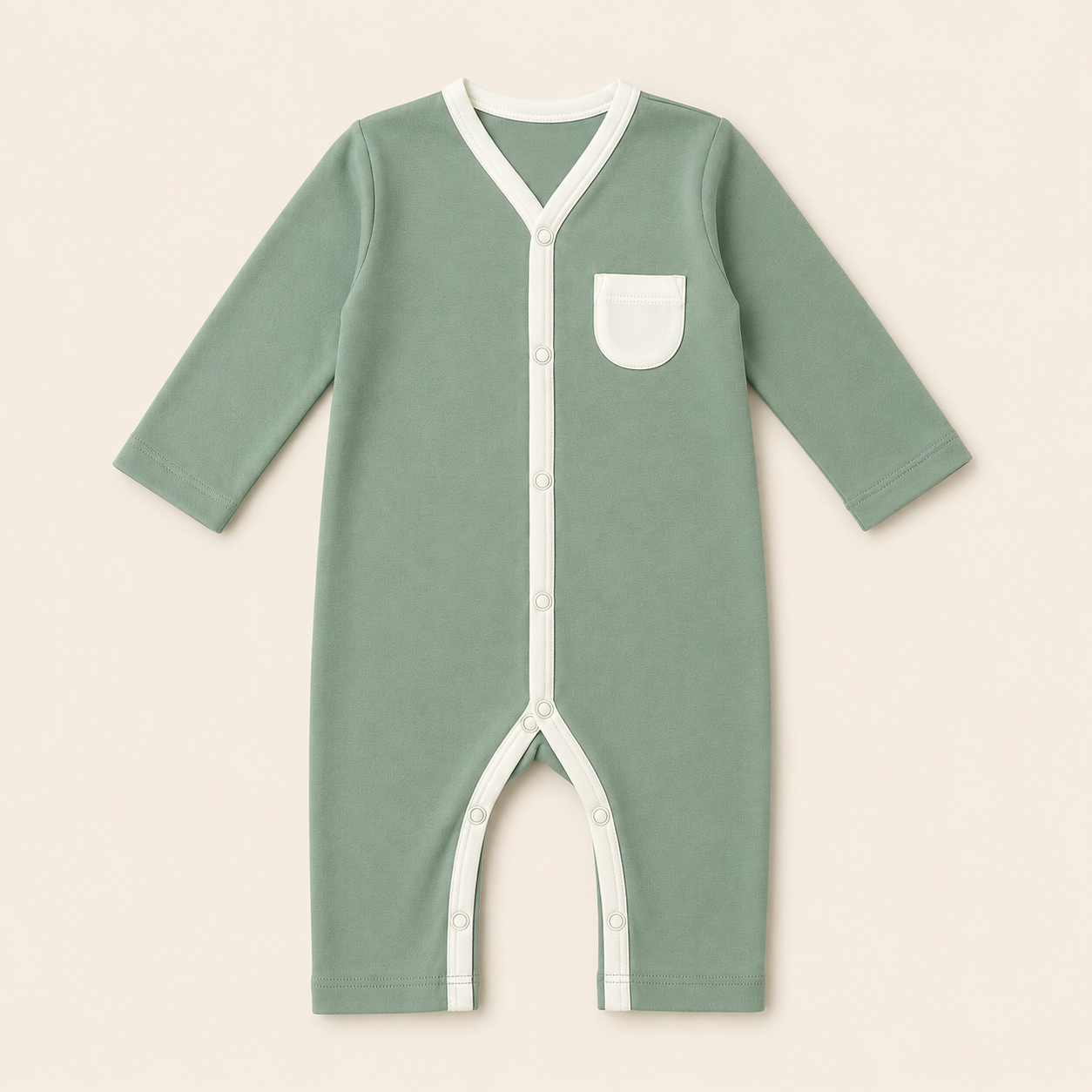FULL SLEEVE ROMPER- SAGE GREEN - ITSYBOO