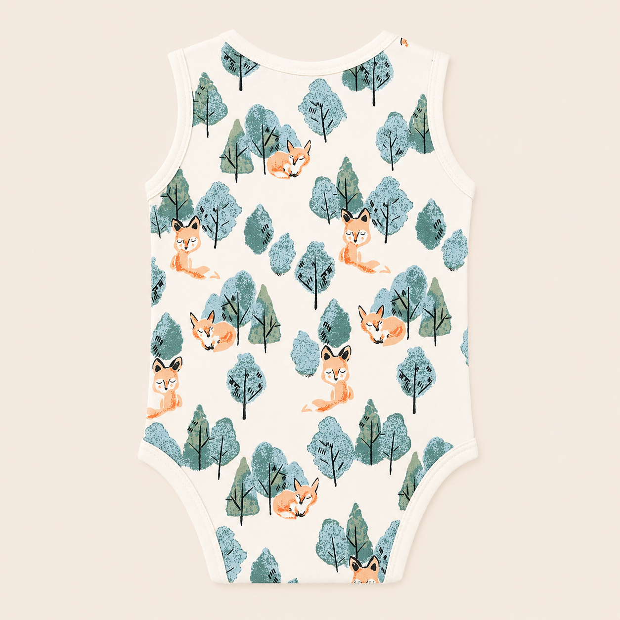 SLEEVELESS ONESIE- CRAFTY FOX - ITSYBOO
