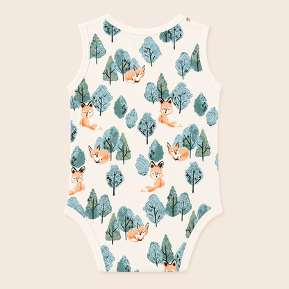 SLEEVELESS ONESIE- CRAFTY FOX - ITSYBOO