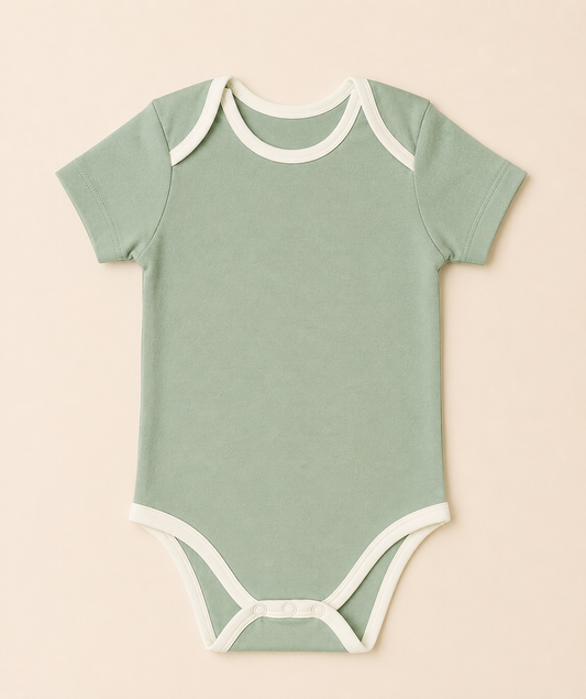 Green Organic Cotton Half Sleeve Onesie for Babies - ITSYBOO