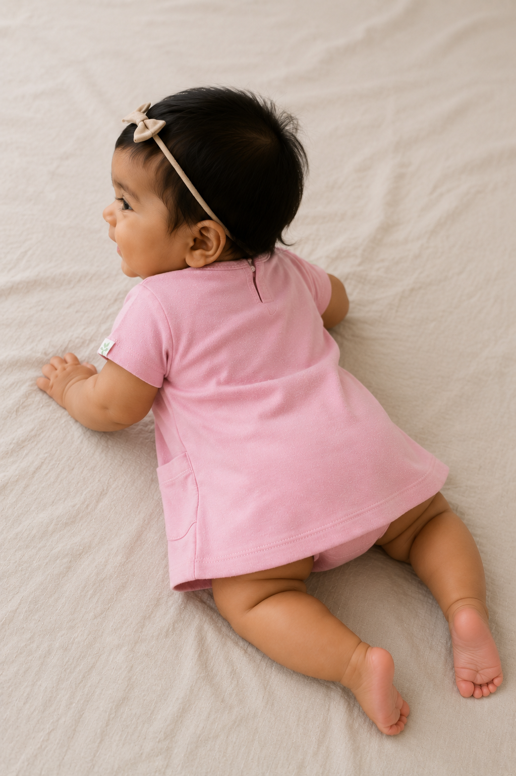 Organic Cotton Baby Dress Pink - ITSYBOO