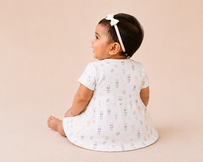 Organic Cotton Baby Dress Flower Print - ITSYBOO