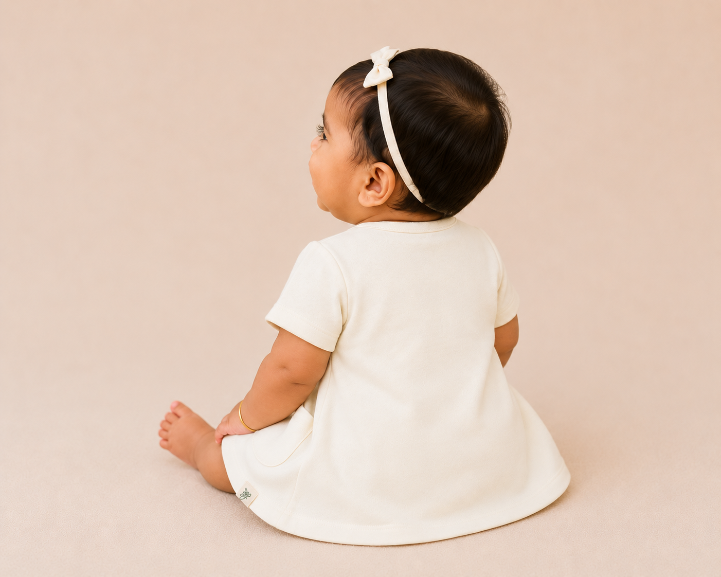 Organic Cotton Baby Dress White - ITSYBOO