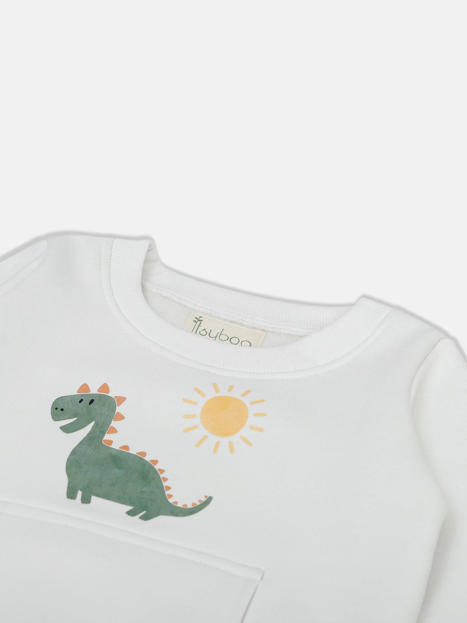 Boys’ Winter Sweatshirt & Bottom Set – Dinosaur & Sun Print - ITSYBOO