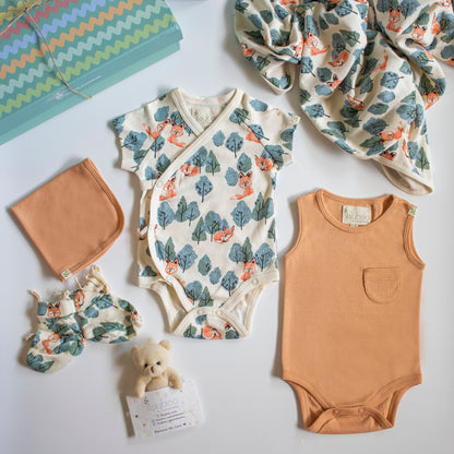 6 Piece Baby Shower Gift Set- Fox & Coral - ITSYBOO