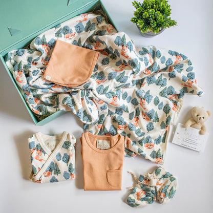 6 Piece Baby Shower Gift Set- Fox & Coral - ITSYBOO