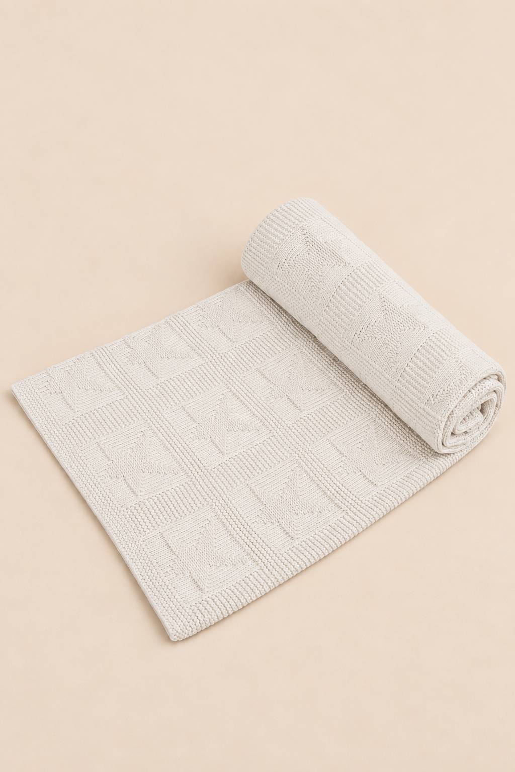 Knit Blanket - Cream Star