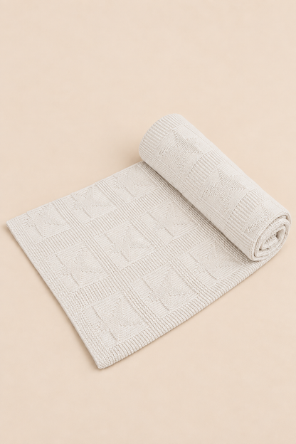 Knit Blanket - Cream Star