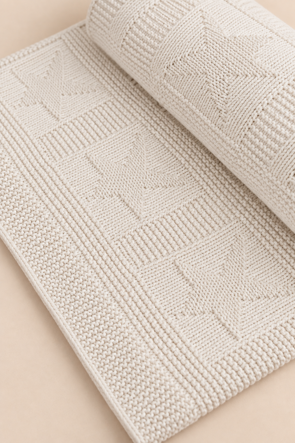 Knit Blanket - Cream Star