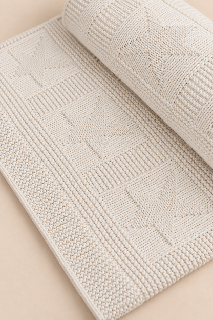 Knit Blanket - Cream Star