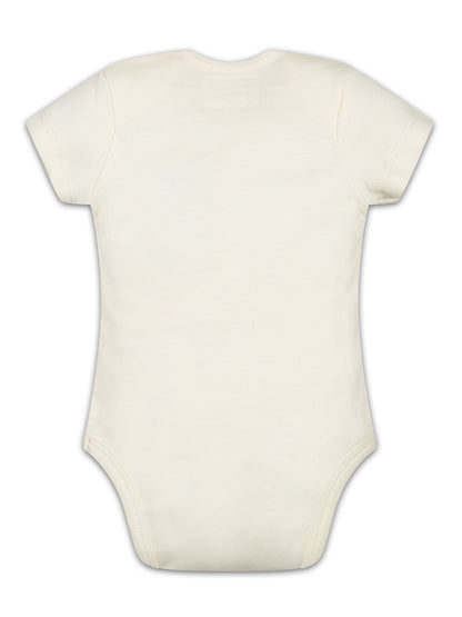 MY DAD BEST DAD HALF SLEEVE ONESIE- CHALK WHITE