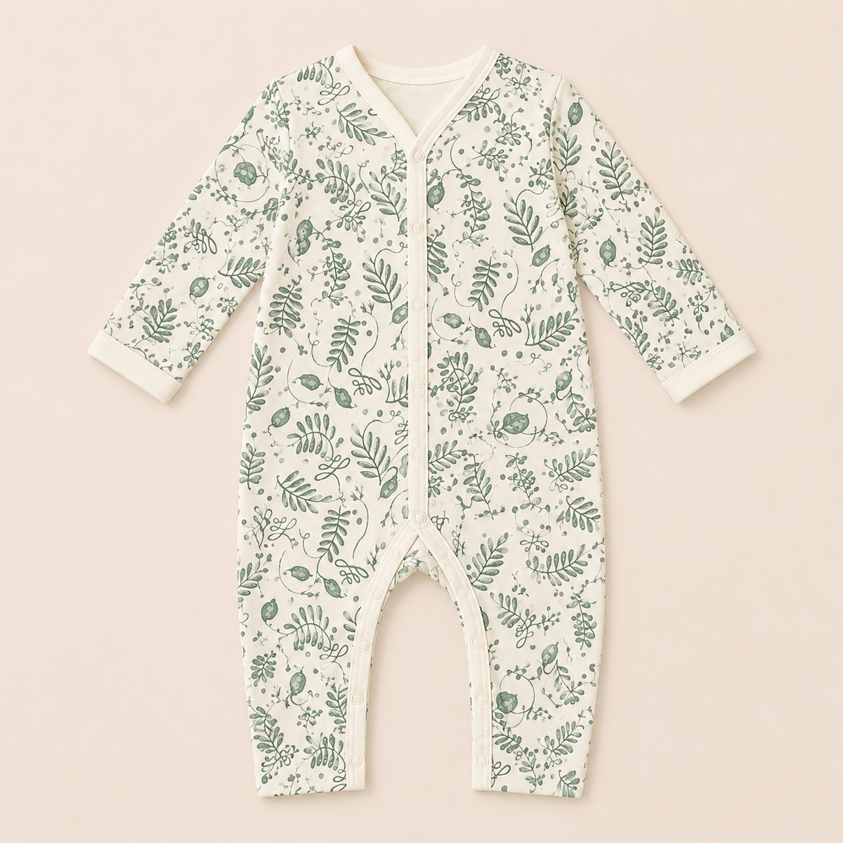 Lentil Print Full Sleeve Baby Romper