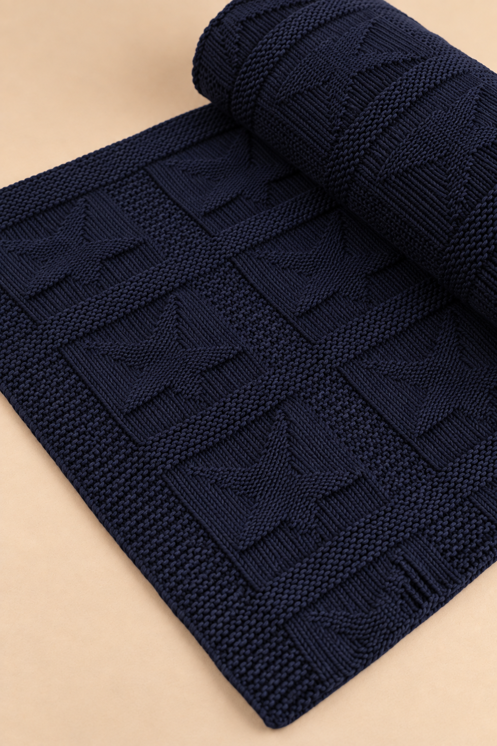 Knit Blanket - Navy Star