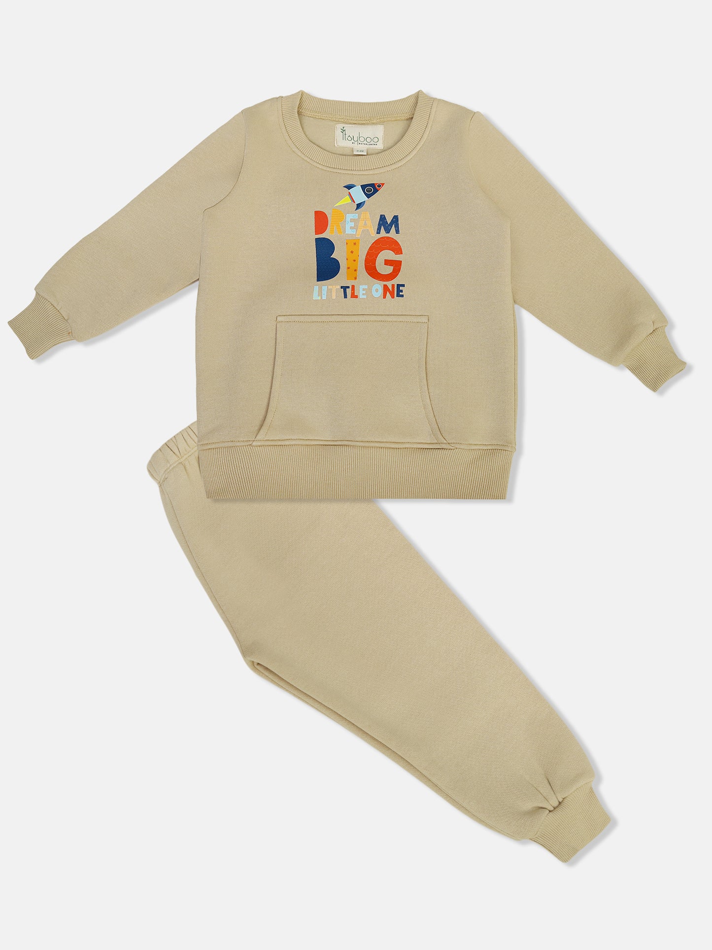 Boys’ Winter Sweatshirt & Bottom Set – Rocket Dream Print - ITSYBOO