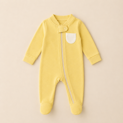 Organic Cotton Baby Footsie - Solids