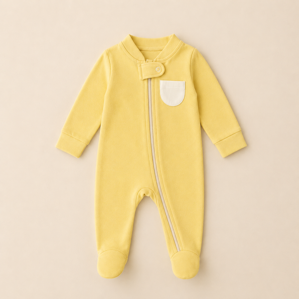 Organic Cotton Baby Footsie - Solids