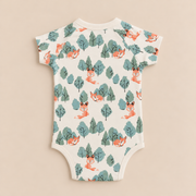 Fox Print Half Sleeve Baby Kimono