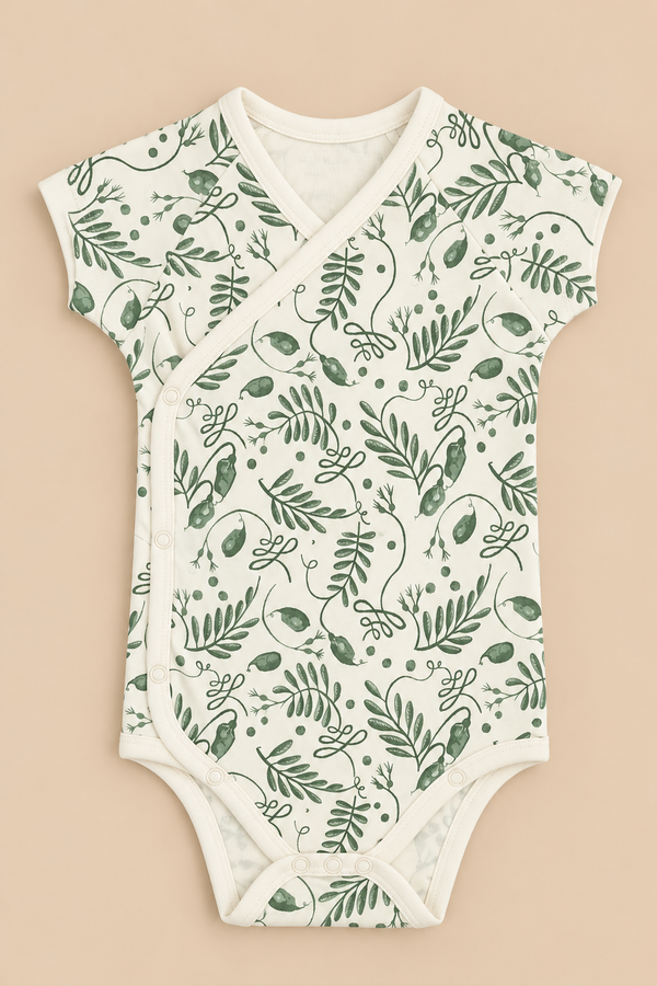 Lentil Print Half Sleeve Baby Kimono