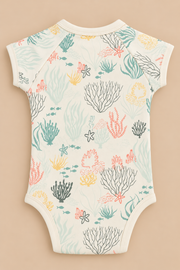 Reef Print Half Sleeve Baby Kimono