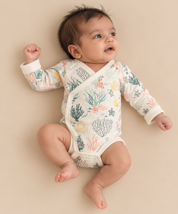 Reef Print Full Sleeve Baby Kimono