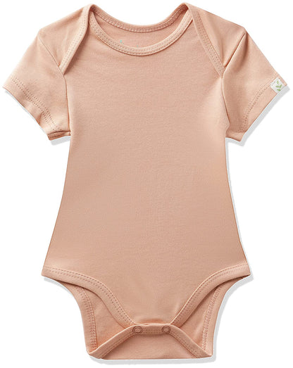 HALF SLEEVE ONESIE- CORAL BLUSH - ITSYBOO