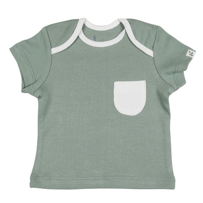 HALF SLEEVE TSHIRT- SAGE GREEN - ITSYBOO
