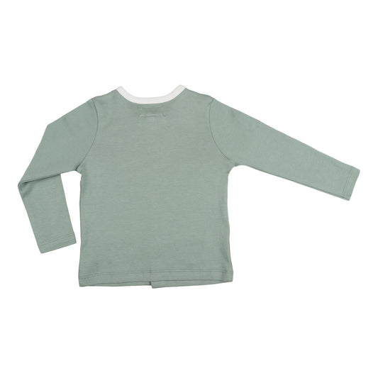 BUTTON DOWN TSHIRT- SAGE GREEN - ITSYBOO