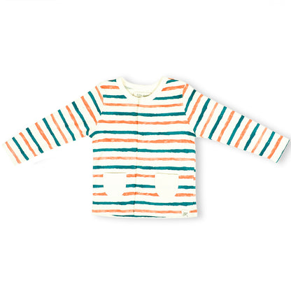 BUTTON DOWN TSHIRT- STRIPE HYPE - ITSYBOO