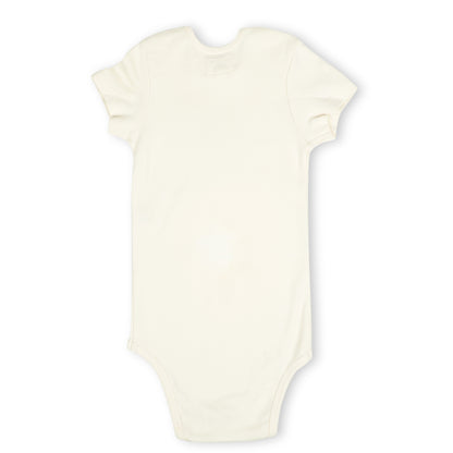 HALF SLEEVE ONESIE- CHALK WHITE - ITSYBOO