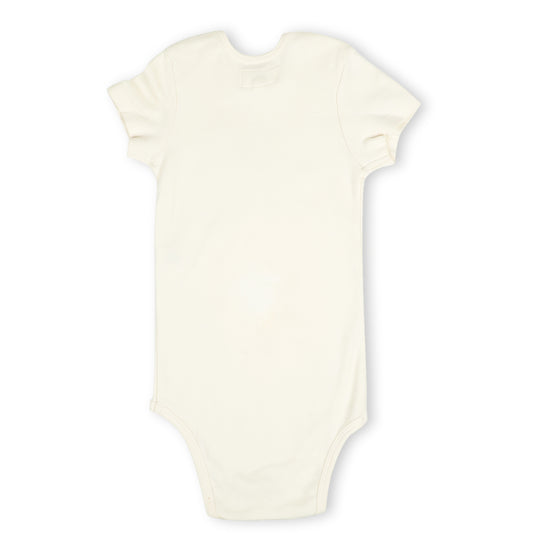 HALF SLEEVE ONESIE- CHALK WHITE - ITSYBOO