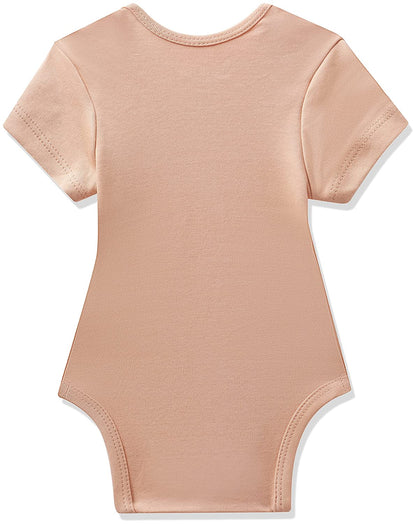 HALF SLEEVE ONESIE- CORAL BLUSH - ITSYBOO
