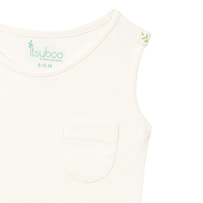 SLEEVELESS ONESIE- CHALK WHITE - ITSYBOO