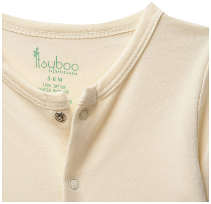 BUTTON DOWN TSHIRT- CHALK WHITE - ITSYBOO