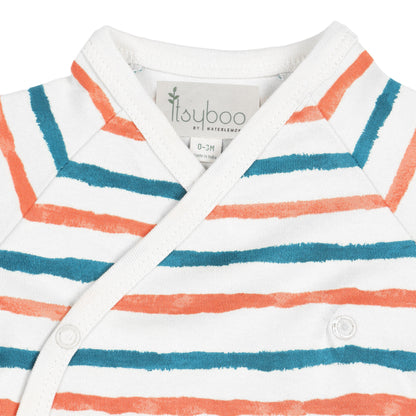 HALF SLEEVE KIMONO- STRIPE HYPE - ITSYBOO