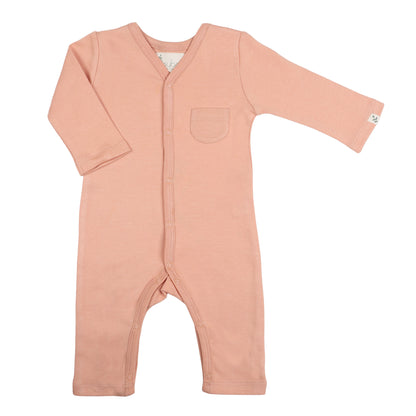 FULL SLEEVE ROMPER- CORAL BLUSH - ITSYBOO