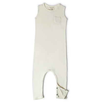 SLEEVELESS ROMPER- CHALK WHITE - ITSYBOO