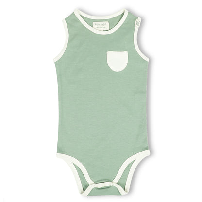 SLEEVELESS ONESIE- SAGE GREEN - ITSYBOO