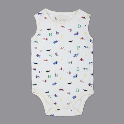 SLEEVELESS ONESIE- AEROPLANE - ITSYBOO
