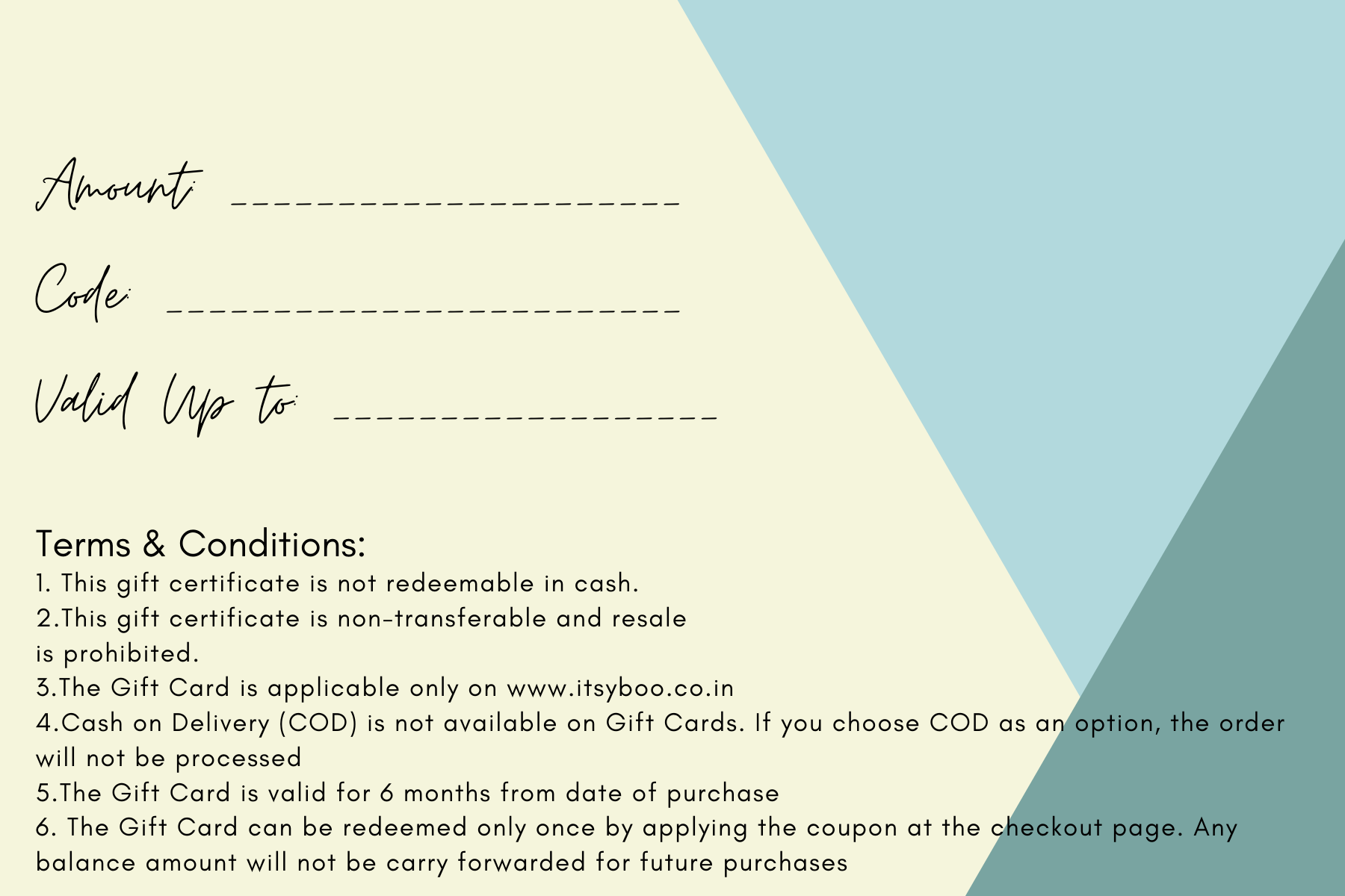 GIFT VOUCHER- WELCOME TO THE WORLD LITTLE ONE - ITSYBOO