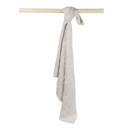 KNIT BLANKET- CREAM STAR - ITSYBOO