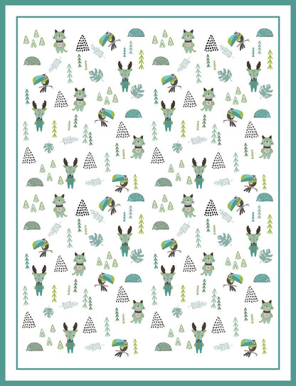 FOREST AND LILLY MUSLIN SWADDLE - ITSYBOO
